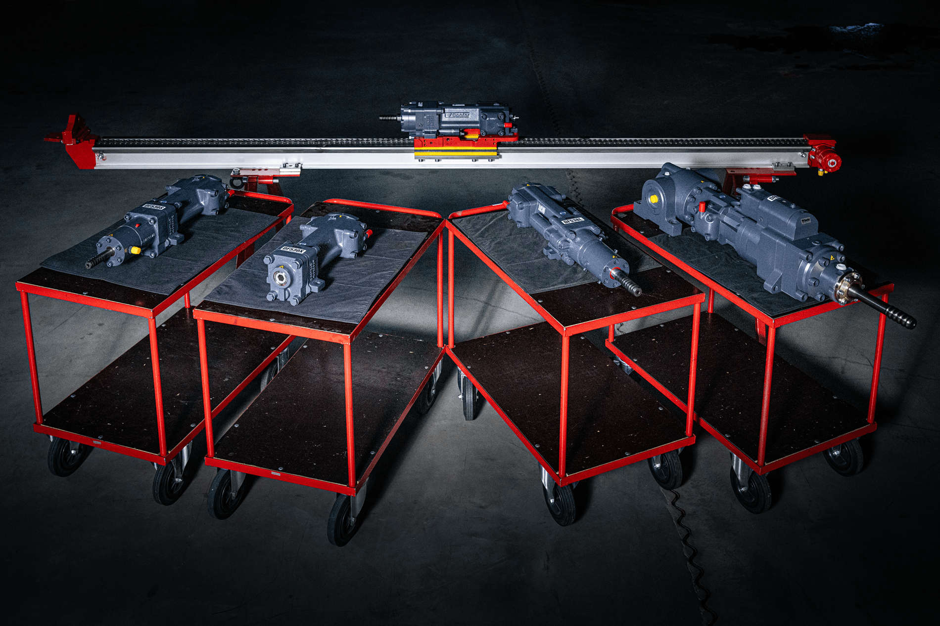 Selection of Doofor hydraulic rock drills for different drilling applications.